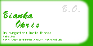 bianka opris business card